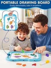 Easel for Kids, Adjustable Standing Art Easel for Kids 3 4, Magnetic Chalkboard