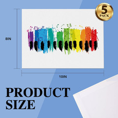 5 Pack Canvases For Painting 8 x 10 Cotton Primed Acid Free Blank Canvas Panels