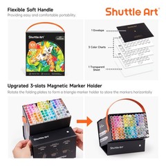 101 Colors Alcohol Markers, 100 Colors Dual Tip Art Marker Set Plus 1 Colorle…