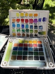 2 Fer:Sakura Koi Watercolor Sets: #1 30 pc. Traditional Set #2 30 Metallic Set