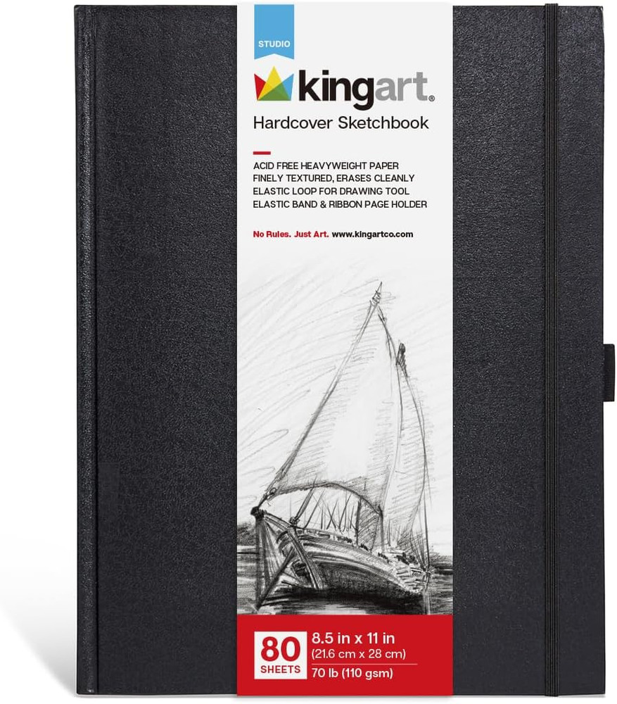 Professional Hardcover Sketchbook Journal – 8.5 X 11 Inch, 80 Sheets (160 Pages)