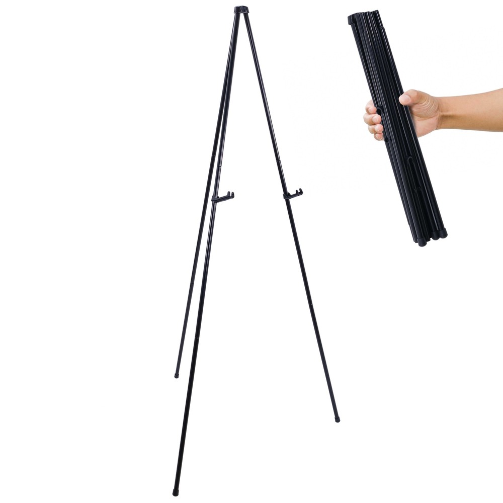 63″ High Heavy Duty Steel Easy Folding Display Easel Adjustable Holders Portable