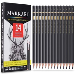 Professional Drawing Sketching Pencil Set – 14 Pieces,Graphite,(12B – 4H), Id…