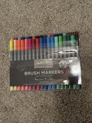 Dual Brush Marker Pens 18” Colors Art Markers Set Fine and Brush Tip Bundle