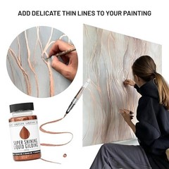Fast Drying Liquid Gold Leaf Paint – Bright Alcohol-Based 3.38 fl oz (100 ml)