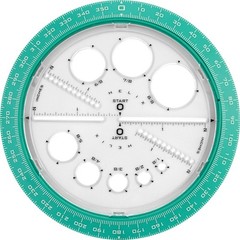 Helix Angle and Circle Maker with Integrated 360 Degree, Assorted