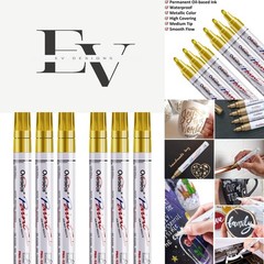 Gold Paint Pens – 6 Pack, Medium Tip, Multi-Surface Precision Markers