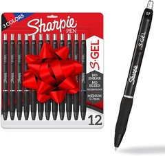 Comfort Grip S-Gel Pens – 12 Assorted Medium Point 0.7mm for Creative Expression