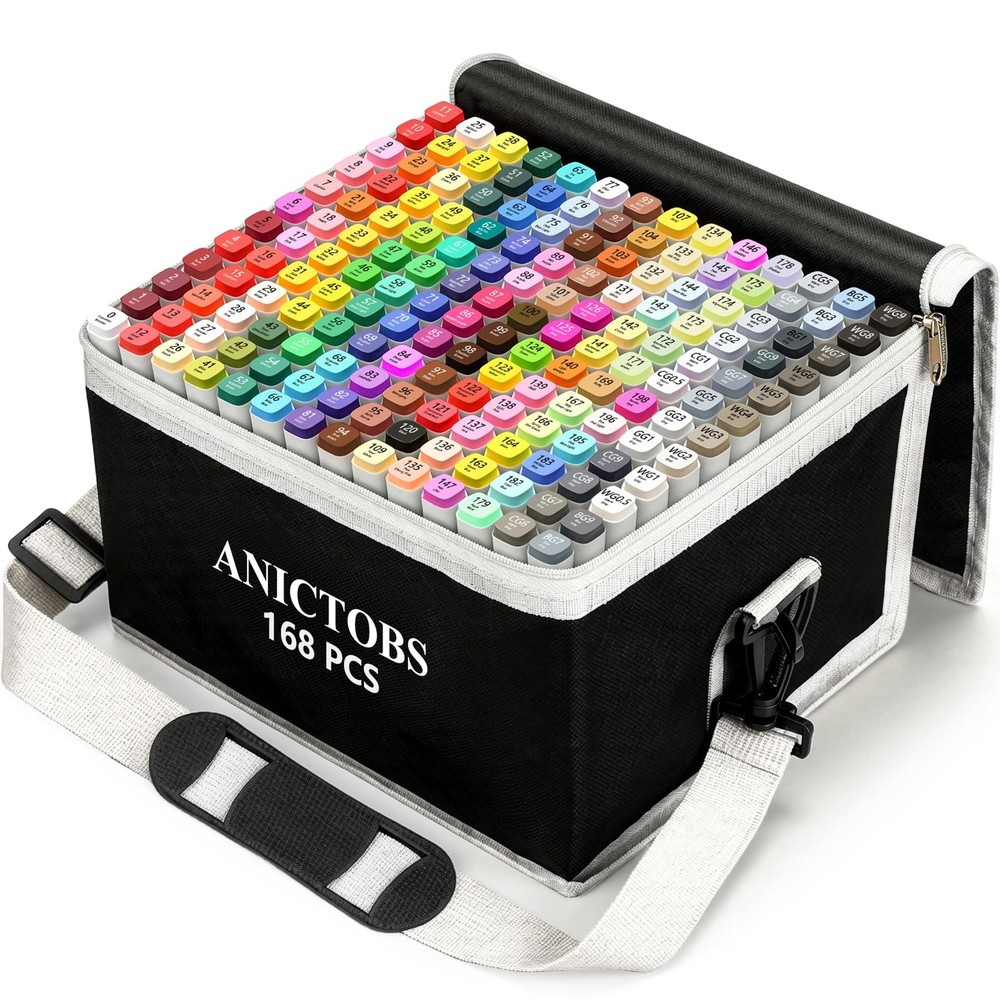 Alcohol Markers 168 Colors with Base Support, Drawing Art Markers Perfect for…