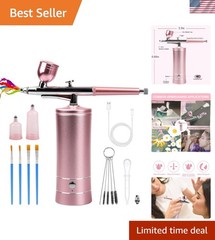 Airbrush-Kit Rechargeable Cordless Airbrush Compressor -Auto Handheld Airbrus…