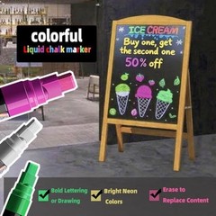 Liquid Chalk Markers 8 Colors 7mm 2 in 1 Nib Washable Window Glass Car Board
