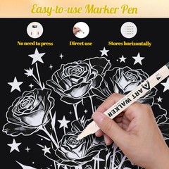 10 Pack White Paint Markers – Dual-Tip Acrylic Pens for Fabric, Wood, Metal, Roc