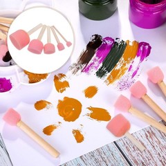 25 PCS Foam Paint Brushes Sponge for Painting Craft Drawing Tools Children’s