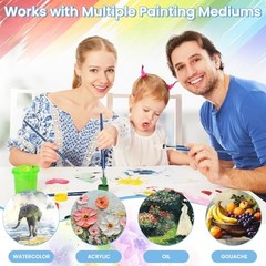 12-Piece Professional Artist Paint Brushes Set – Premium Watercolor Acrylic