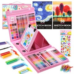 237-Piece Kids Art Set with Double-Sided Easel, Painting Kits for Kids Ages 4-8,