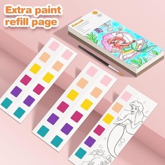 Pocket-Sized Mess-Free Watercolor Book for Girls – Fun Coloring for Ages 4+