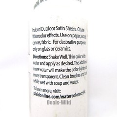 Folkart Watercolor Acrylic Paint Effects Satin Indoor or Outdoor 2oz