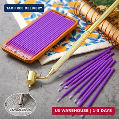 Tondiamo 100 Pack 0.5 mm Touch up Paint Brushes Repair Pen Gold Paint Applicator