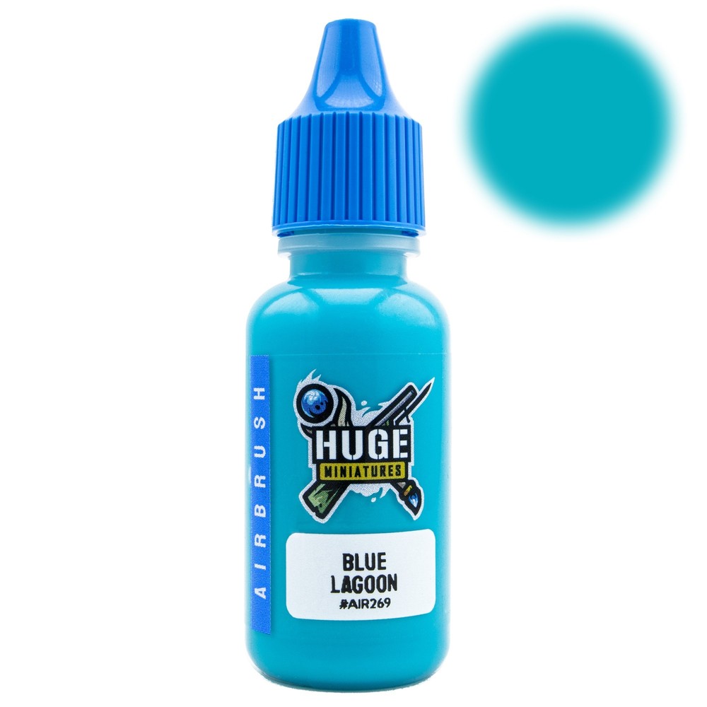 Huge Miniatures Airbrush Paint, Blue Lagoon Acrylic Model Color – 17ml Bottle