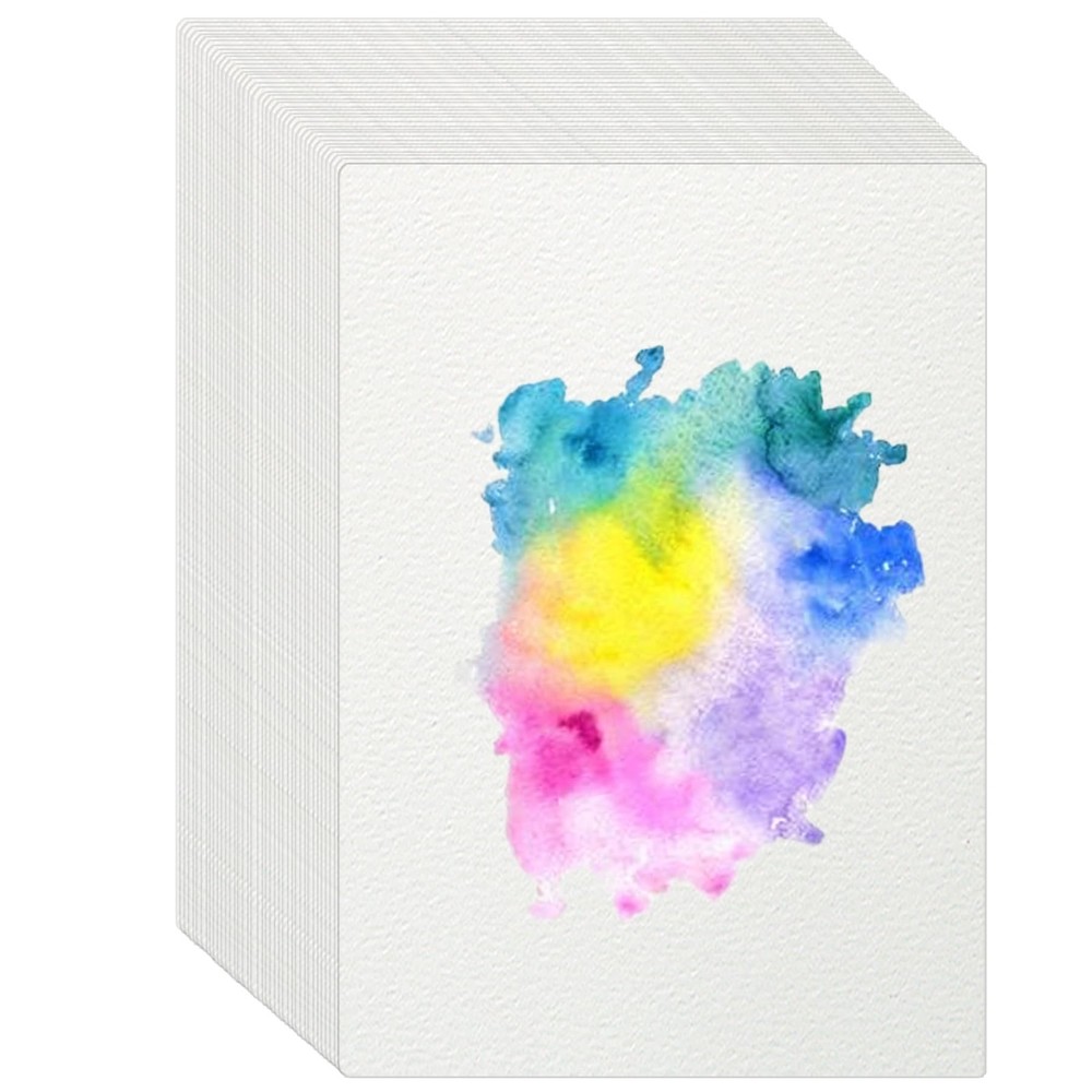 120 Sheets 9×12 Inch 230 GSM Thick Cold Press White Watercolor Paper Bulk