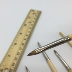 XDT Triangular Tip Nail Art Brush 5pc Set #000 Pure Kolinsky Sable Micro Detail