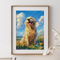 DPDAKIT 5D Diamond Painting Kits for Adults, Dog 12x16inch, Multicoloured