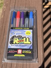 Sakura Gelly Roll 0.3 Fine Line Gel Ink Rollerballs Set Of 5 Vintage