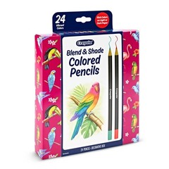 Crayola 24ct Blend and Shade Colored Pencils, School Supplies, Adult Coloring