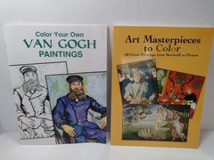 Lot (x2) Dover Van Gogh Paintings & Art Masterpieces Coloring Book Lot