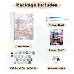Paint by Numbers Kits for Adults Landscape, Flower DIY Painting Kits for Adul