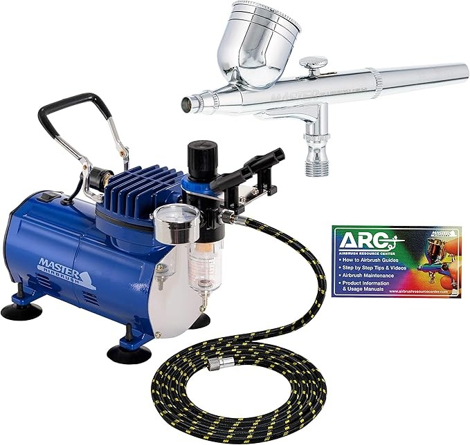 Master Airbrush Multi-Purpose Gravity Feed Kit with Compressor