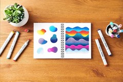 Copic Wire-Bound Sketchbook S, 5″ x 7″, Premium Bond Paper x White