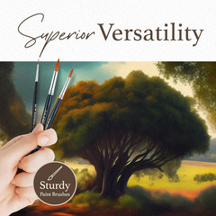 – 10-Piece round Paint Brush Set, Large and Small Paint Brushes for Acrylic Pain