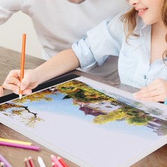 Mini A5 LED Light Box for Drawing,Tracing,Diamond Art Painting Pad Black