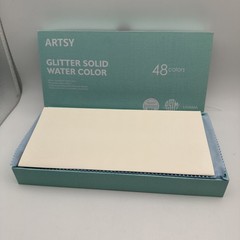 Artsy 48 Color Glitter Solid Watercolor Paint Set In Tin Case New Beautiful Set