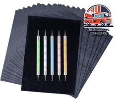 200 Sheets Carbon Paper Black Graphite Paper Transfer Tracing Paper and 5 Piece
