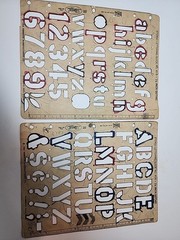 Vintage Paper Board Fluorescent Board Blank Red Stencil Paper Stenso Stencils