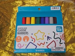 NEW – ASSORTED COLOR CLASSIC MARKERS by PEN + and & GEAR 10 COUNT MARKER Broad L