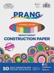 (Formerly Sunworks) Construction Paper, 10 Assorted Colors, 12″ X 18″, 50 Sheets
