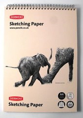 Derwent A4 Portrait Sketch Pad Wirebound Spine 30 Sheets of Acid Free 165gsm