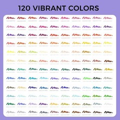 120 Colors Dual Tip Markers for Adults Coloring Books