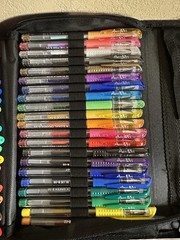 Aen Art Multicolor Gel Pen Set with Carrying Case, Colored Artist Drawing Pens