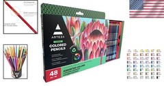 48-Color Soft Wax-Based Colored Pencils