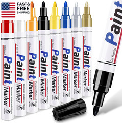 Oil Based Paint Markers for Metal: 8 Colors Oil Based Permanent Paint Pens for M