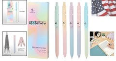 Gel Pens, 5 Pcs 0.7mm Quick Dry Black Ink Pens Fine Point Smooth Writing Pens…