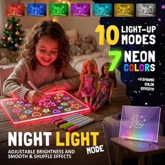 Ultimate Magic LED Drawing Board – 10 Light Modes, Perfect for Kids ages 5-14