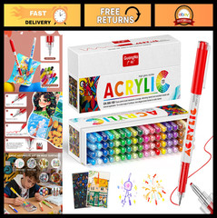 72 Colors Fine Tip Acrylic Gel Pens – No Bleed Ink for Black Paper, Drawing & Jo
