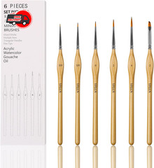 Miniature Paint Brushes, 15PCS Model Brushes Detail Paint Brush Set, Fine Detail