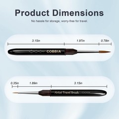 Fine Tip Round Kolinsky Sable Brushes for Watercolor, Acrylic, Gouache, Oil P…
