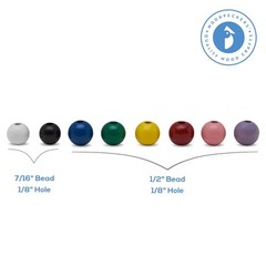 White Wooden Beads, 1/2 inch, 3mm hole, Round, for Crafts | Woodpeckers